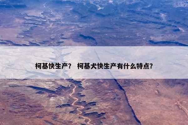 柯基快生产？ 柯基犬快生产有什么特点？