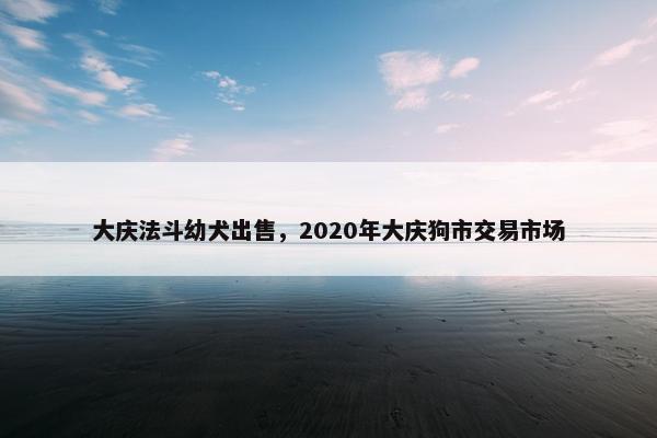大庆法斗幼犬出售，2020年大庆狗市交易市场