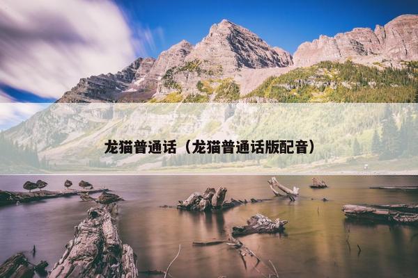 龙猫普通话（龙猫普通话版配音）