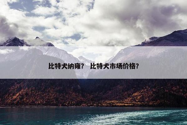 比特犬纳雍？ 比特犬市场价格？
