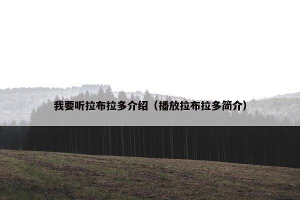 我要听拉布拉多介绍(播放拉布拉多简介)