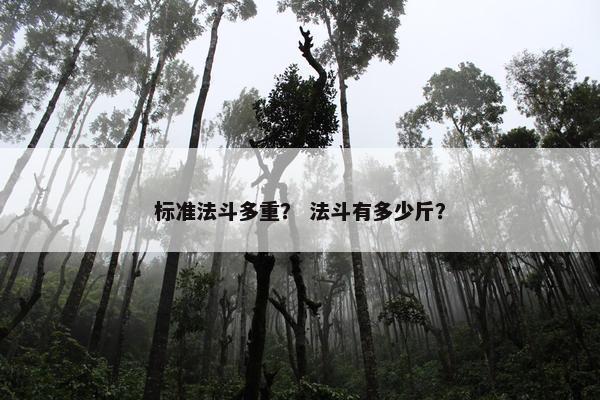 标准法斗多重？ 法斗有多少斤？