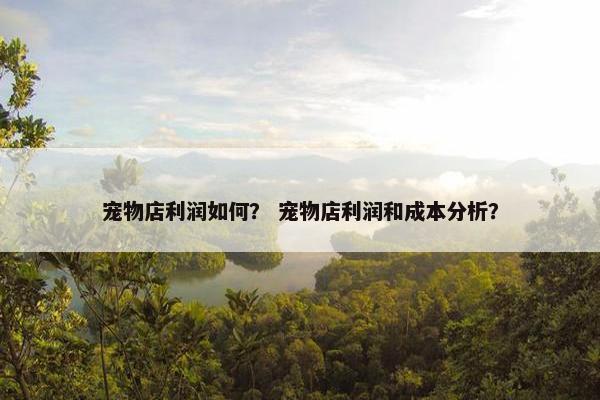 利润