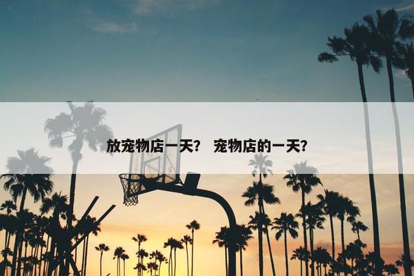 放宠物店一天？ 宠物店的一天？