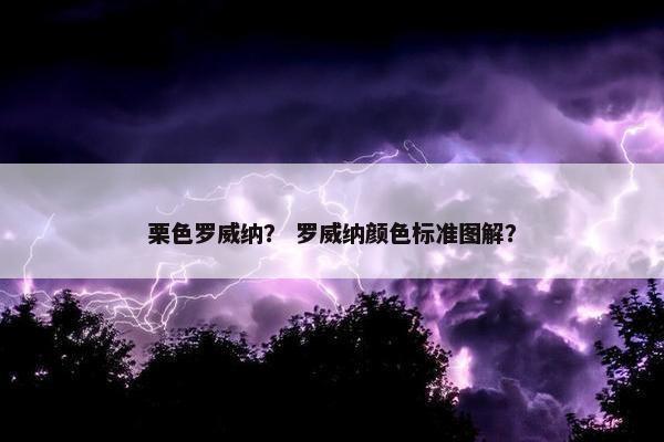 栗色罗威纳？ 罗威纳颜色标准图解？