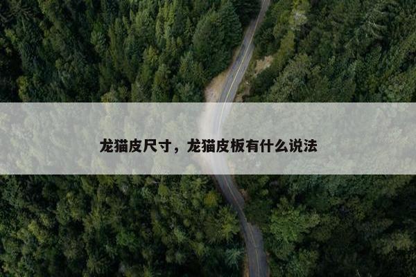 龙猫皮尺寸，龙猫皮板有什么说法