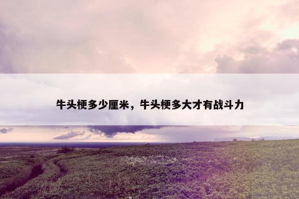 牛头梗多少厘米，牛头梗多大才有战斗力