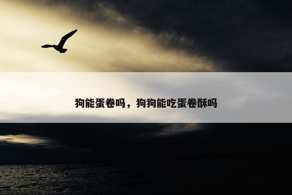 狗能蛋卷吗，狗狗能吃蛋卷酥吗