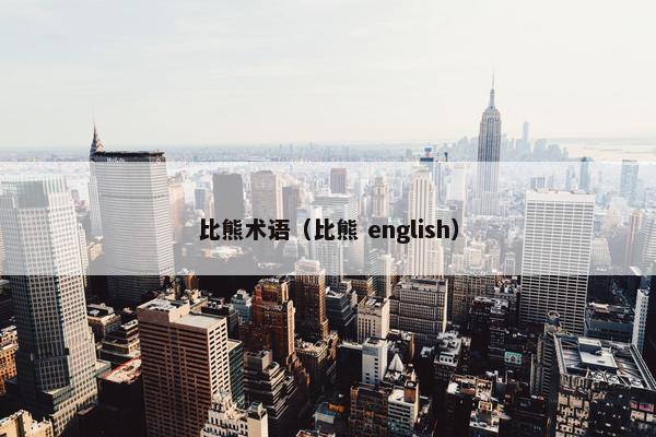比熊术语（比熊 english）