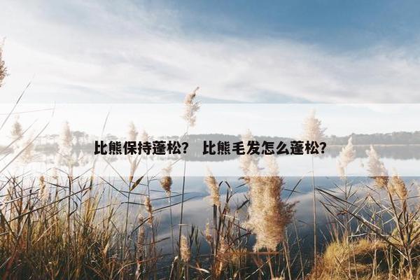 蓬松