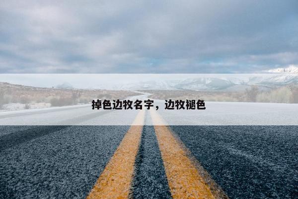 掉色边牧名字，边牧褪色