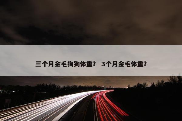 三个月金毛狗狗体重？ 3个月金毛体重？