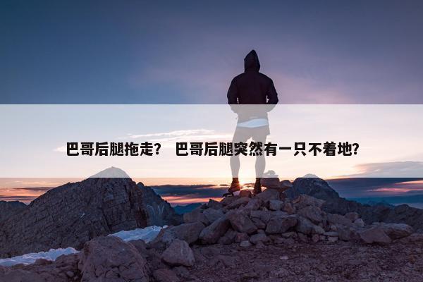 巴哥后腿拖走？ 巴哥后腿突然有一只不着地？