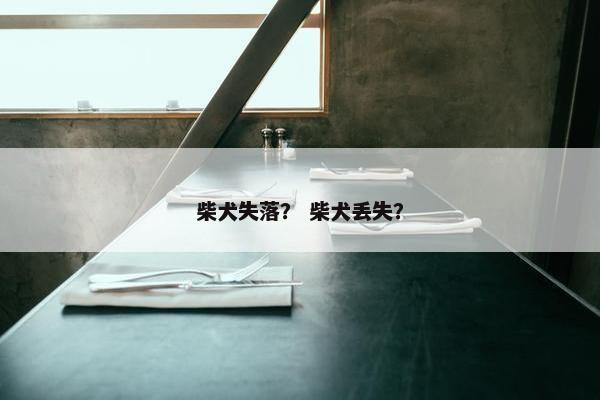 柴犬失落？ 柴犬丢失？