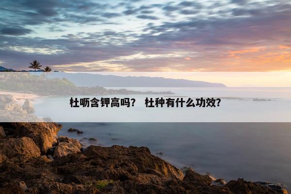 杜呖含钾高吗？ 杜种有什么功效？