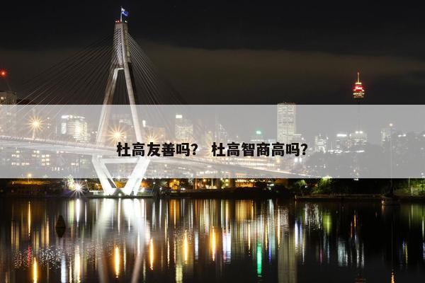 杜高友善吗？ 杜高智商高吗？