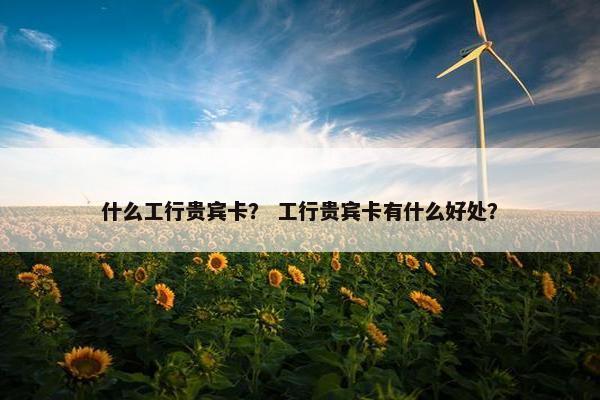 什么工行贵宾卡？ 工行贵宾卡有什么好处？