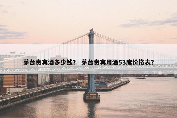 茅台贵宾酒多少钱？ 茅台贵宾用酒53度价格表？