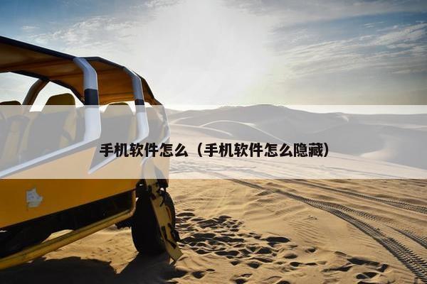 手机软件怎么（手机软件怎么隐藏）