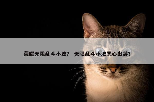 荣耀无限乱斗小法？ 无限乱斗小法恶心出装？
