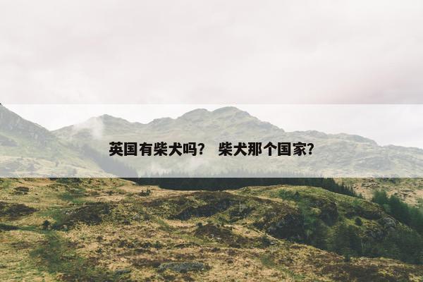 英国有柴犬吗？ 柴犬那个国家？