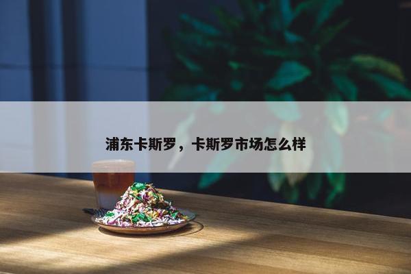 浦东卡斯罗，卡斯罗市场怎么样