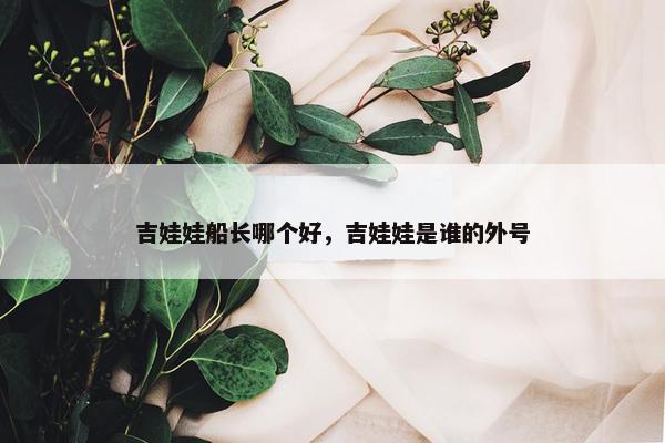吉娃娃船长哪个好，吉娃娃是谁的外号