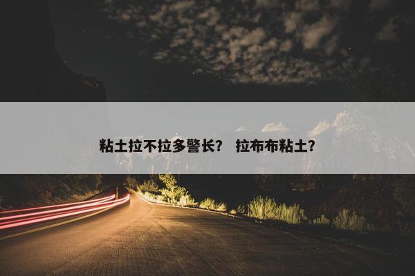 粘土拉不拉多警长？ 拉布布粘土？