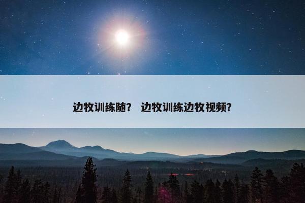 边牧训练随？ 边牧训练边牧视频？