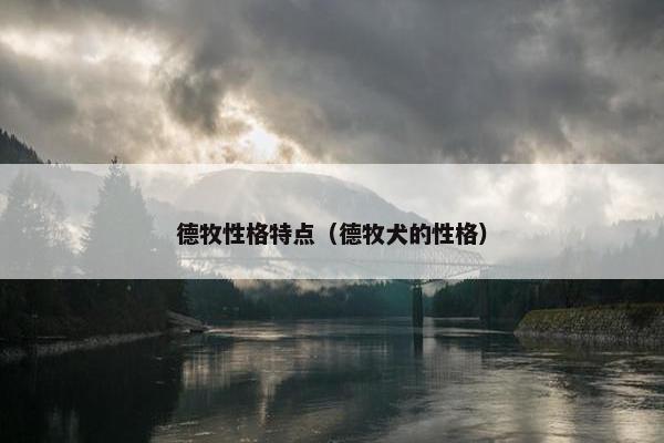 德牧性格特点（德牧犬的性格）