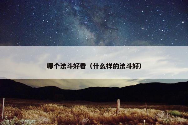 哪个法斗好看（什么样的法斗好）