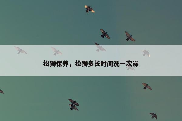 松狮保养，松狮多长时间洗一次澡