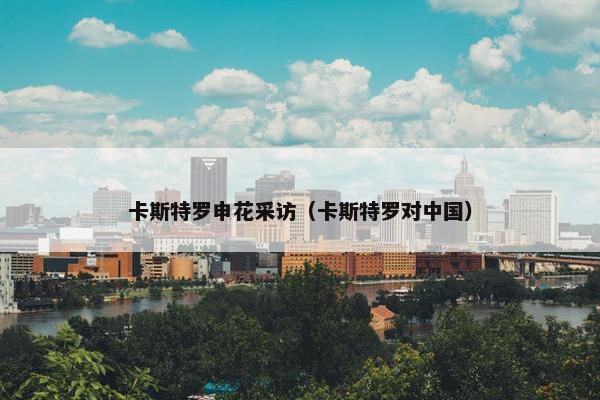 卡斯特罗申花采访（卡斯特罗对中国）