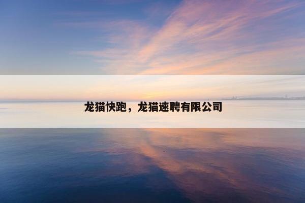龙猫快跑，龙猫速聘有限公司