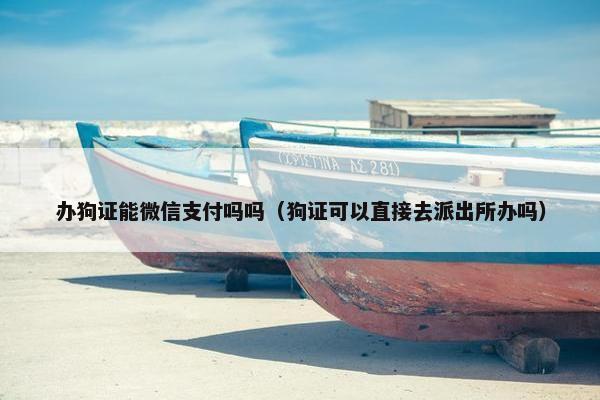 办狗证能微信支付吗吗(狗证可以直接去派出所办吗)