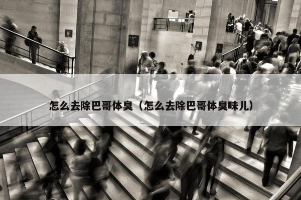 怎么去除巴哥体臭(怎么去除巴哥体臭味儿)