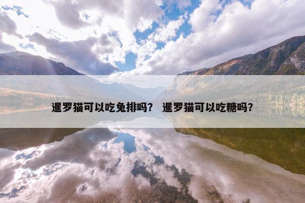 暹罗猫可以吃兔排吗？ 暹罗猫可以吃糖吗？