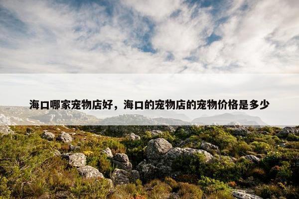 海口哪家宠物店好，海口的宠物店的宠物价格是多少