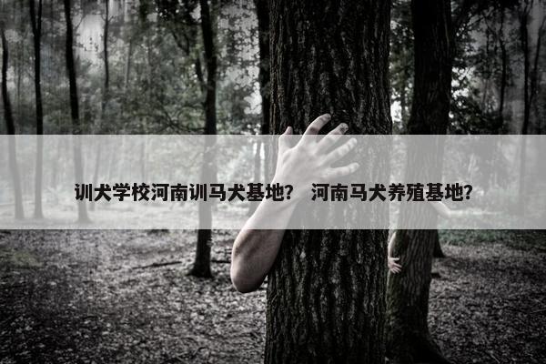 训犬学校河南训马犬基地？ 河南马犬养殖基地？