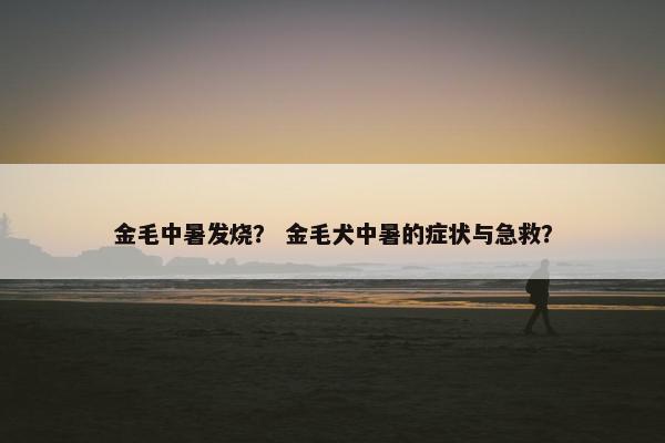 金毛中暑发烧？ 金毛犬中暑的症状与急救？
