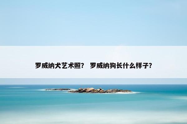罗威纳犬艺术照？ 罗威纳狗长什么样子？