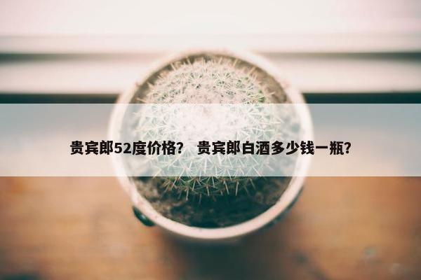 贵宾郎52度价格？ 贵宾郎白酒多少钱一瓶？