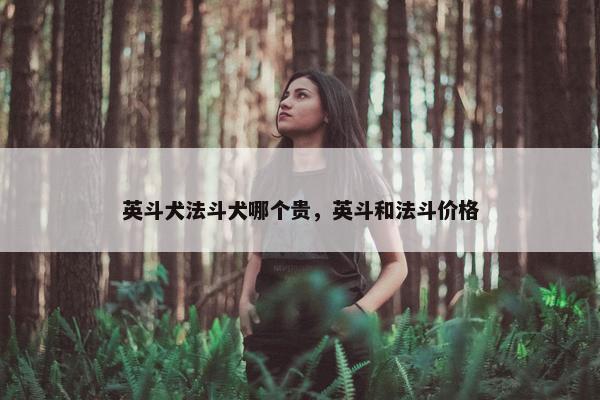 英斗犬法斗犬哪个贵，英斗和法斗价格