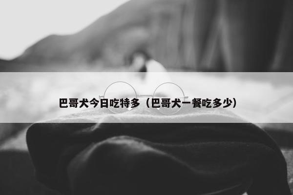 巴哥犬今日吃特多（巴哥犬一餐吃多少）