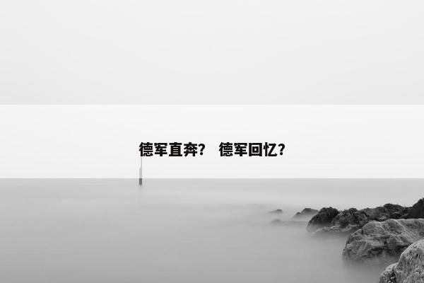 德军直奔？ 德军回忆？