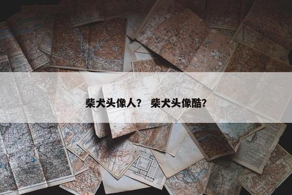 柴犬头像人？ 柴犬头像酷？