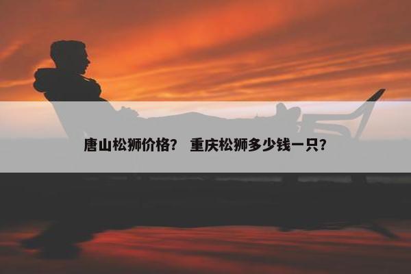 唐山松狮价格？ 重庆松狮多少钱一只？