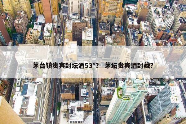 茅台镇贵宾封坛酒53°？ 茅坛贵宾酒封藏？