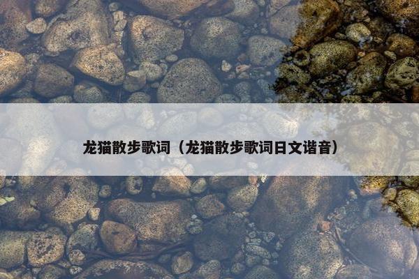 龙猫散步歌词(龙猫散步歌词日文谐音)