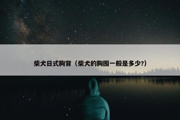 柴犬日式胸背（柴犬的胸围一般是多少?）